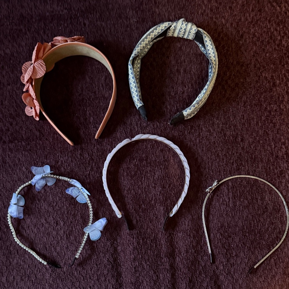 Stylish Women's Headband Set - Pink, Blue, Black